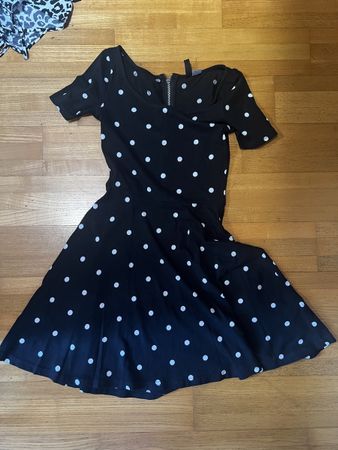 Kleid schwarz-weiss gepunktet Gr. XS, H&M