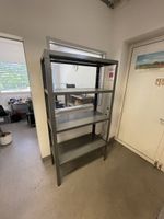 Regal Metall grau 4 Bretter Fachböden Lagerregal