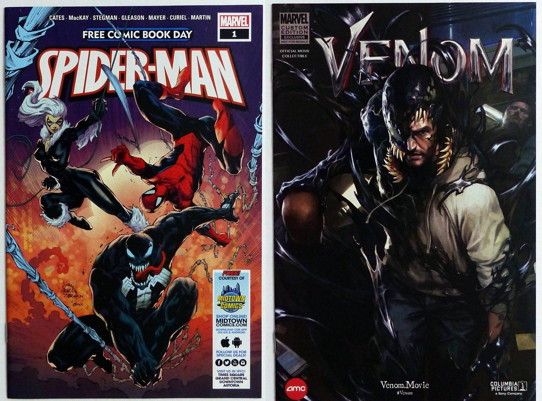 Fumetti: SPIDER-MAN MIDTOWN COMICS #1 + VENOM CUSTOM EDITION 2018-20 – Usato da Lugano venduto da YouWantUS