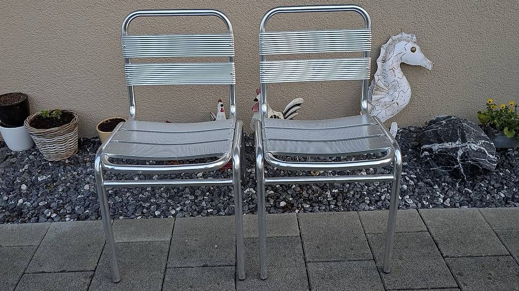 Stühle: 2 Stück Alu Gartenstühle – Gebraucht aus Muolen von eberle_r