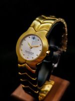 Rodolphe Swiss Made Vintage Uhr Gold Designklassiker Datum