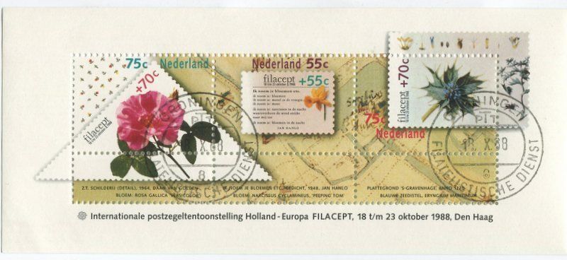 Tutti i francobolli: Block "Rosen & Stranddistel". Niederlande – Nuovo e nell'imballaggio originale da Basel venduto da Butsch5