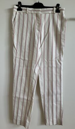 Pantalon rayé SANDRO en coton lin T38