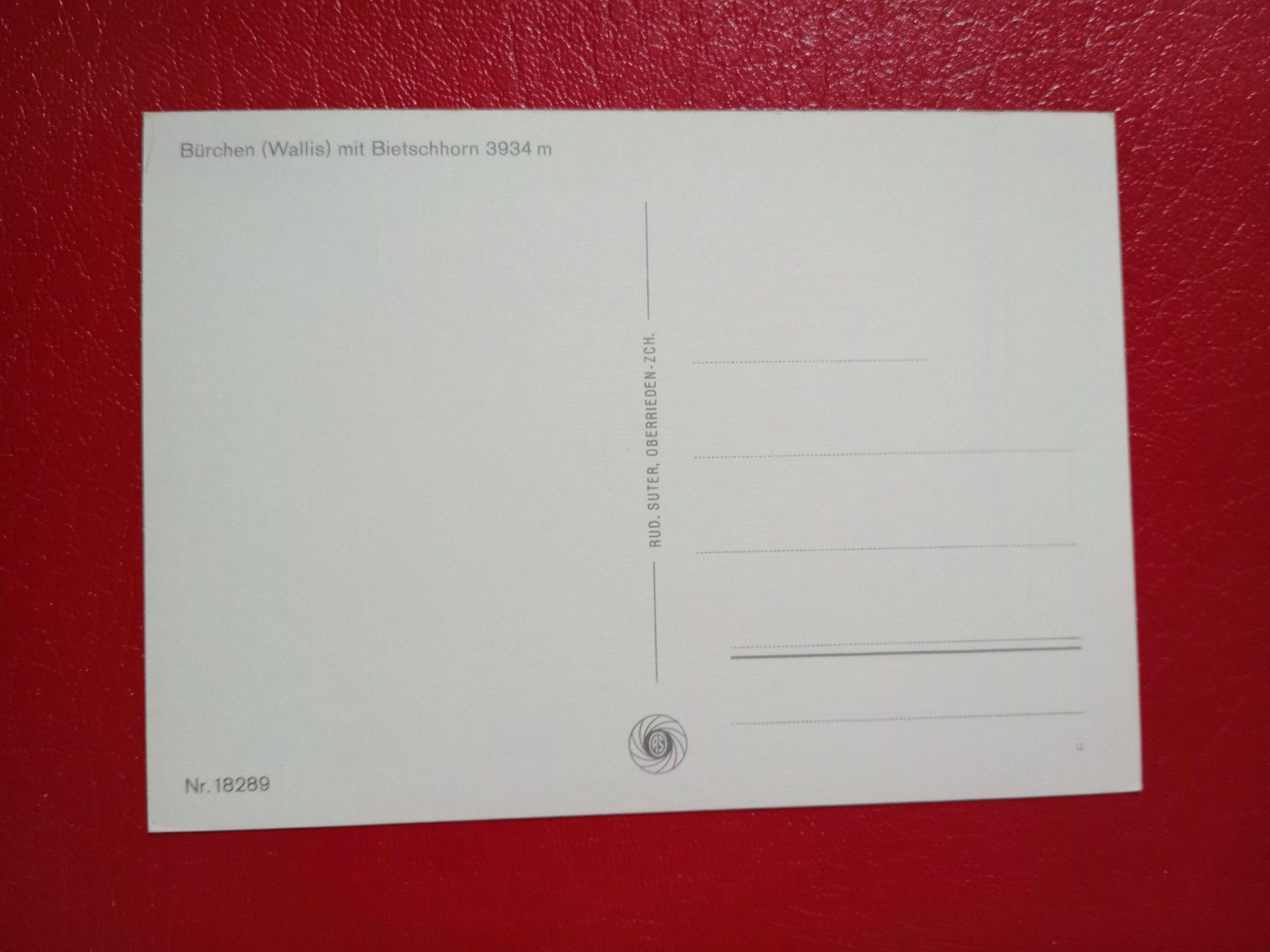 Cartoline postali: Bürchen Wallis Gesamtansicht mit Bietschhorn – Usato da Küttigen venduto da Melisch1000 1