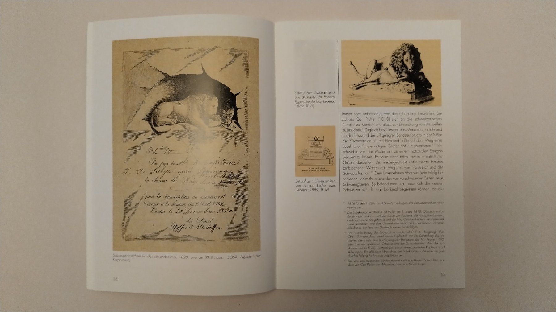 Livres: Der sterbende Löwe oder die Entstehung eines Denkmals Luzern – D'occasion à Bellach par JingleJerry 3