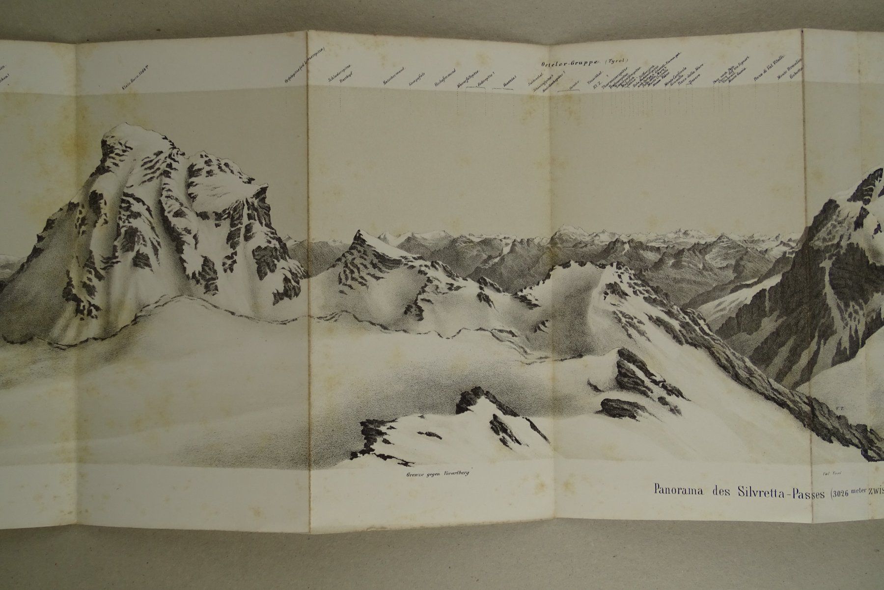Libri: PANORAMA SILVRETTA PASS, 1866 – Usato da Grüningen venduto da Kartensammler 1
