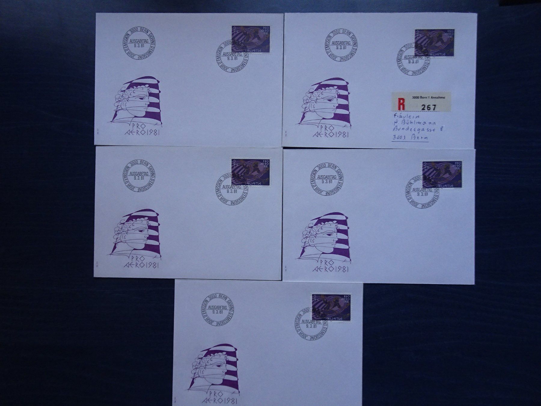 Tous les timbres: FDC 1981 – Neuf (Voir description) à Aadorf par Chnorli-Furz
