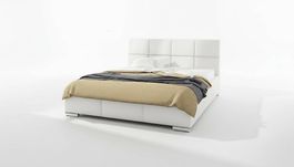 Modern Doppelbett 160x200 cm mit Polster und Bettkasten-Op