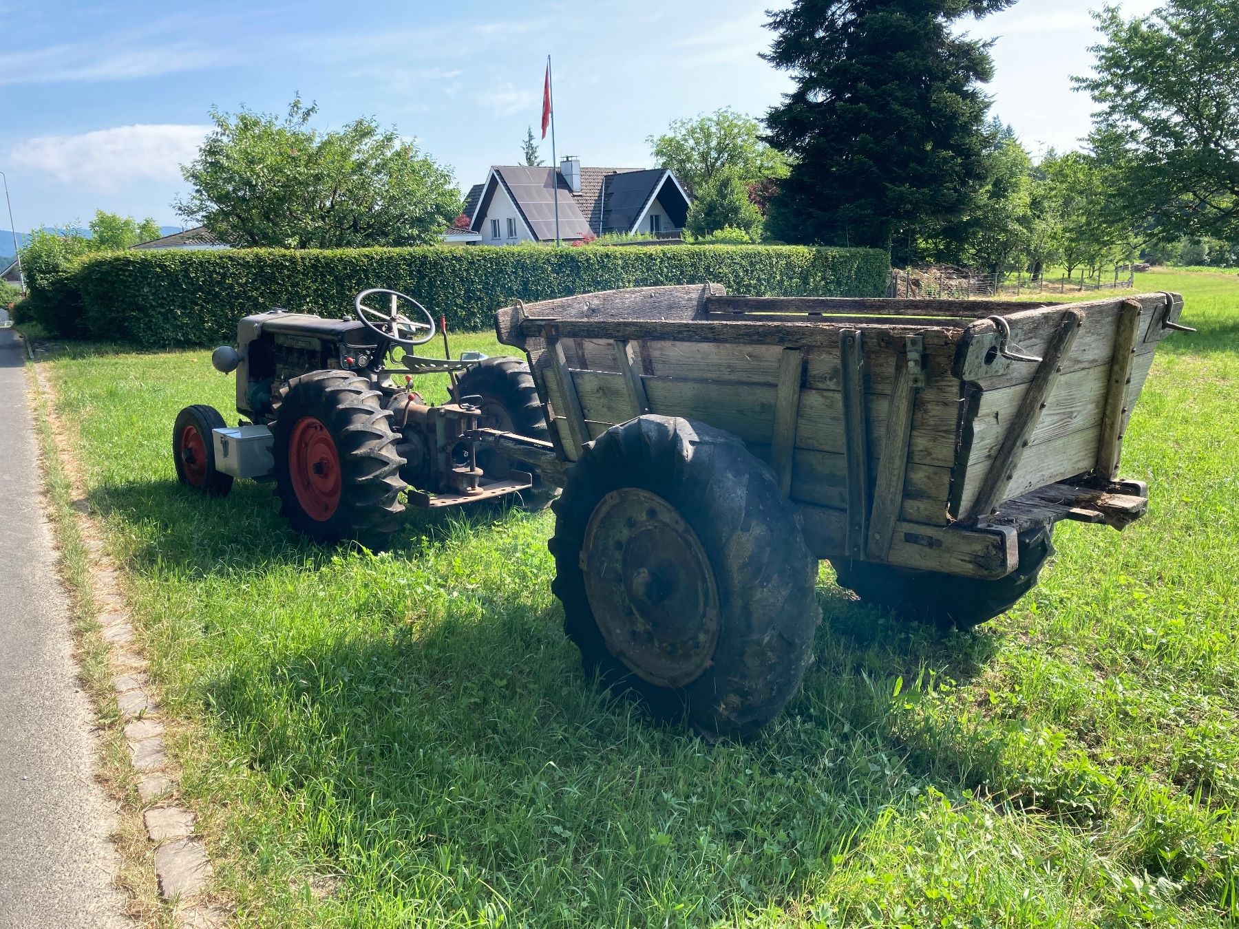 Hürlimann Traktoren: Hürlimann Traktor mit Anhänger – Gebraucht aus Lommiswil von Hosi88 7