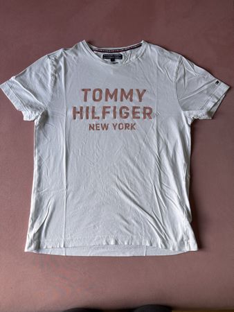 Tommy Hilfiger T-Shirt Organic Cotton M White Rose Gold