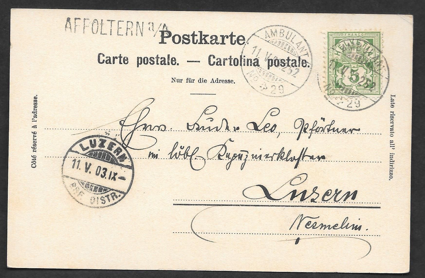 Cartoline postali: Affoltern am Albis Inneres der Kirche – Usato da Olten venduto da clotaldi 1