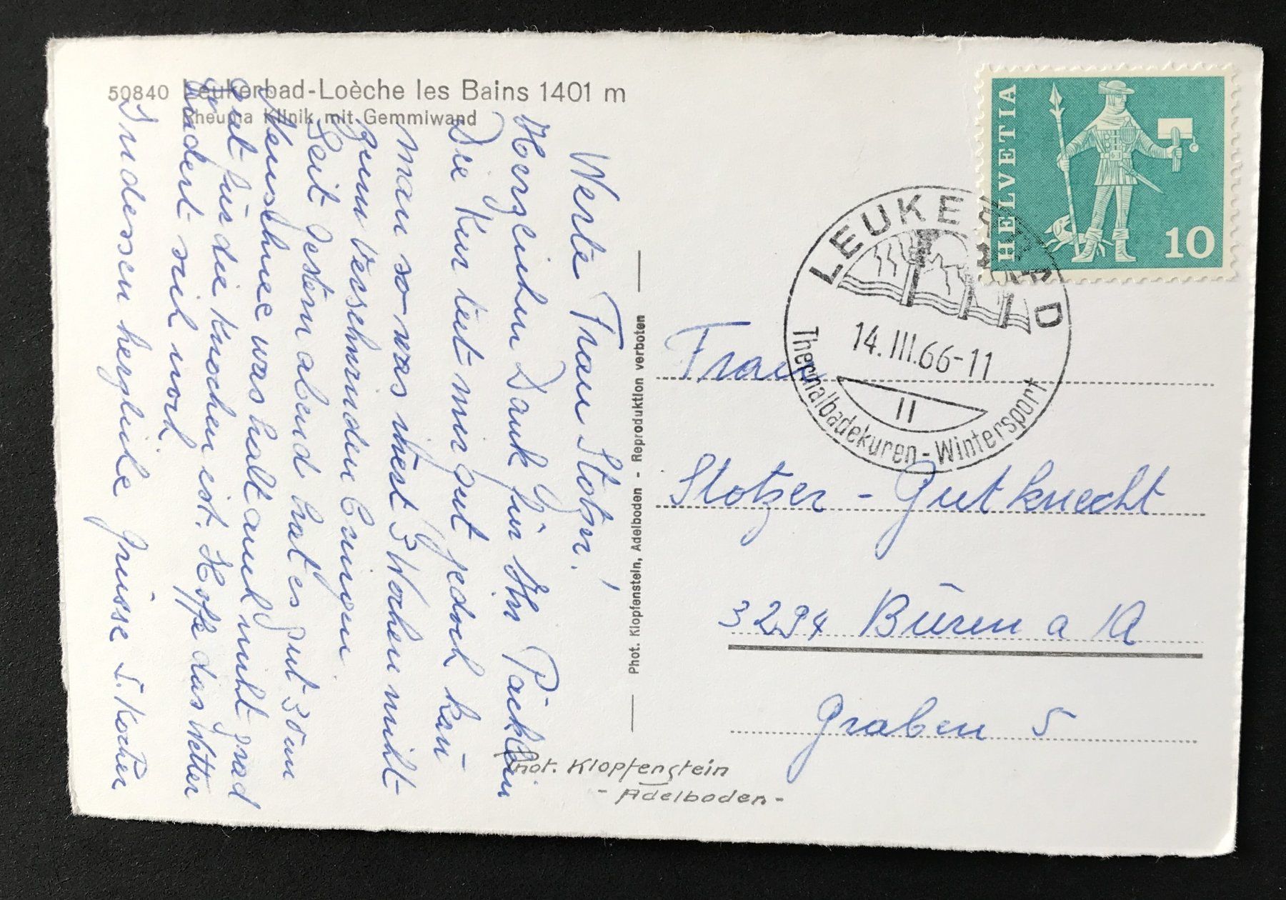 Cartoline postali: ALTE ANSICHTSKARTE LEUKERBAD – Usato da Ostermundigen venduto da wini63 1