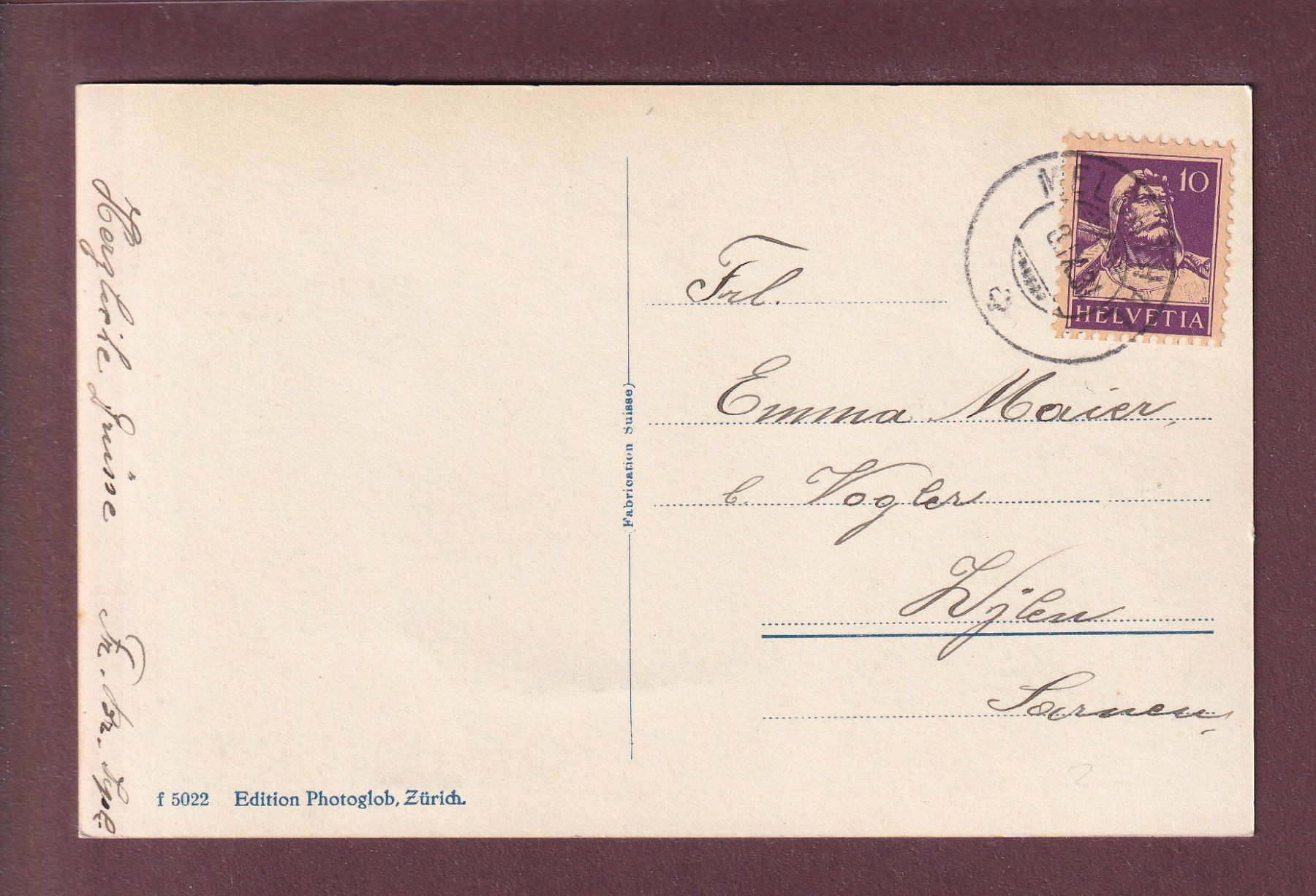 Ansichtskarten: MELCHSEE-FRUTT - Titliskette - 1931 – Gebraucht aus Pully von nicecards 1