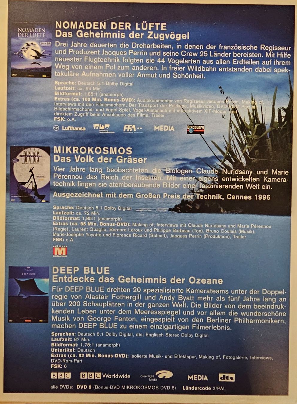 Alle DVDs: Erde Wasser Luft (6 DVD Box) – Gebraucht aus Wahlen b. Laufen von Cg10 1