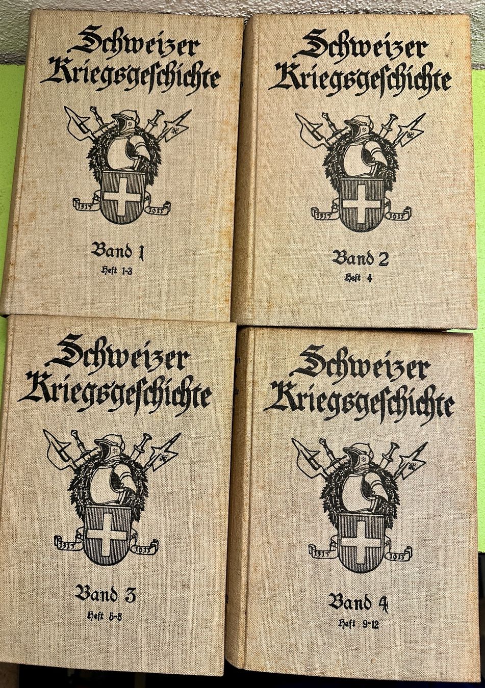 Libri: M. Feldmann, H.G. Wirz: Schweizer Kriegsgeschichte. 4 Bde. – Usato da Zürich venduto da allp 1