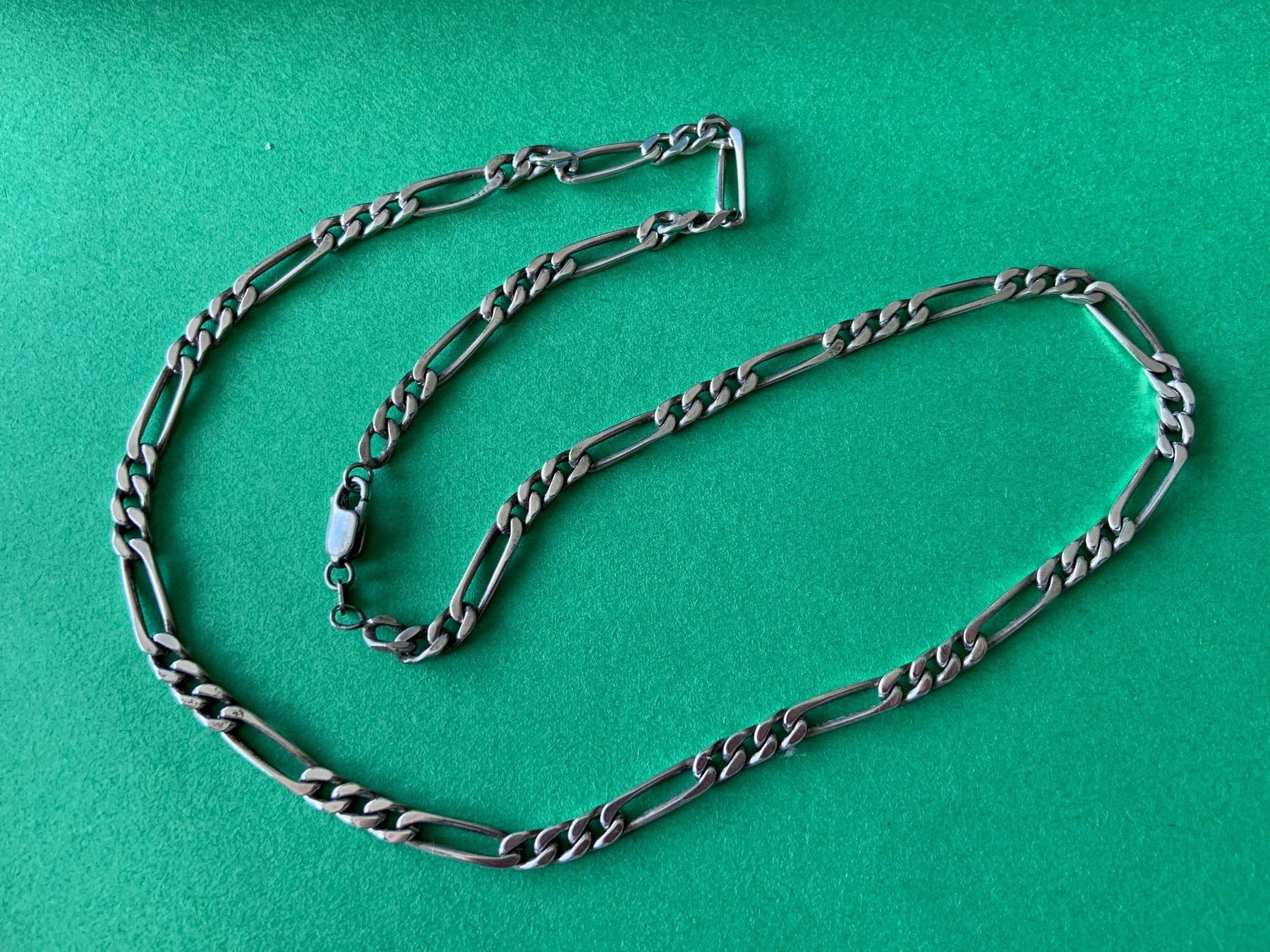 Catenine: Herrenkette Panzerkette (52 cm) SILBER – Usato da Laufen venduto da belleskulptur