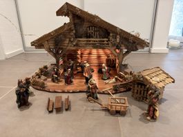Krippe Weihnachten Antik