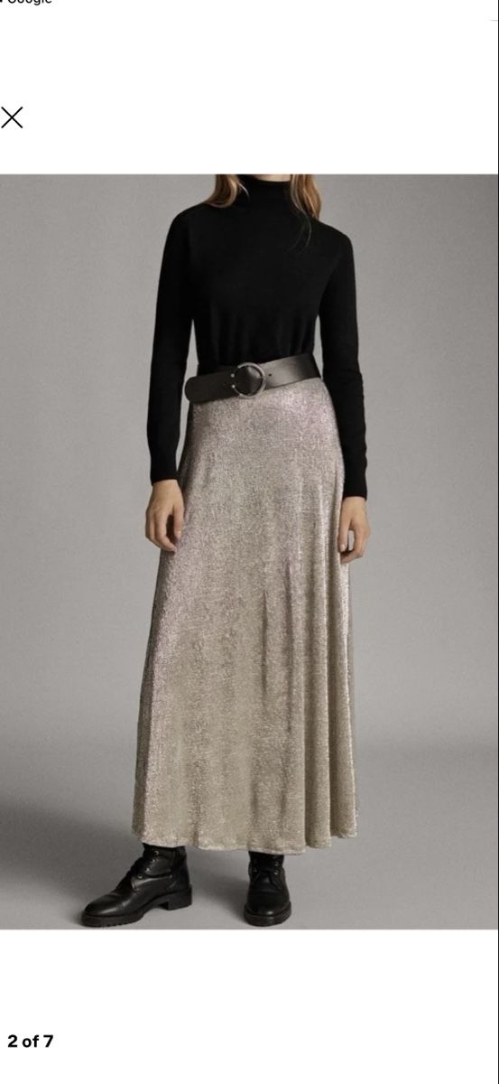 Massimo Dutti Röcke: Massimo Dutti Metallic Skirt – Gebraucht aus Corsier-sur-Vevey von Kristina.Nova