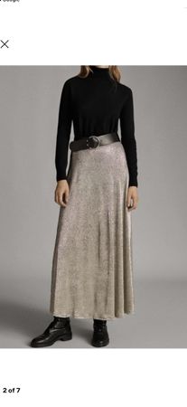 Massimo Dutti Metallic Skirt
