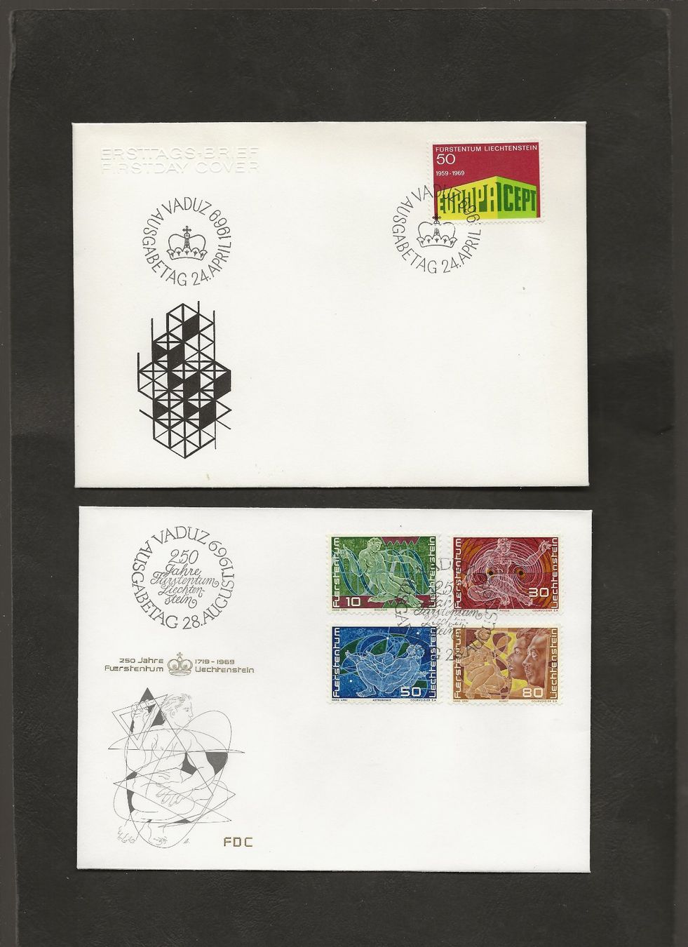 Tutti i francobolli: 16 FDC Liechtenstein 1965 bis 1974 – Usato da Au ZH venduto da xelagreb01 6
