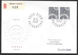 R-FDC 448 im Paar Europamarke ET 13.3.1967