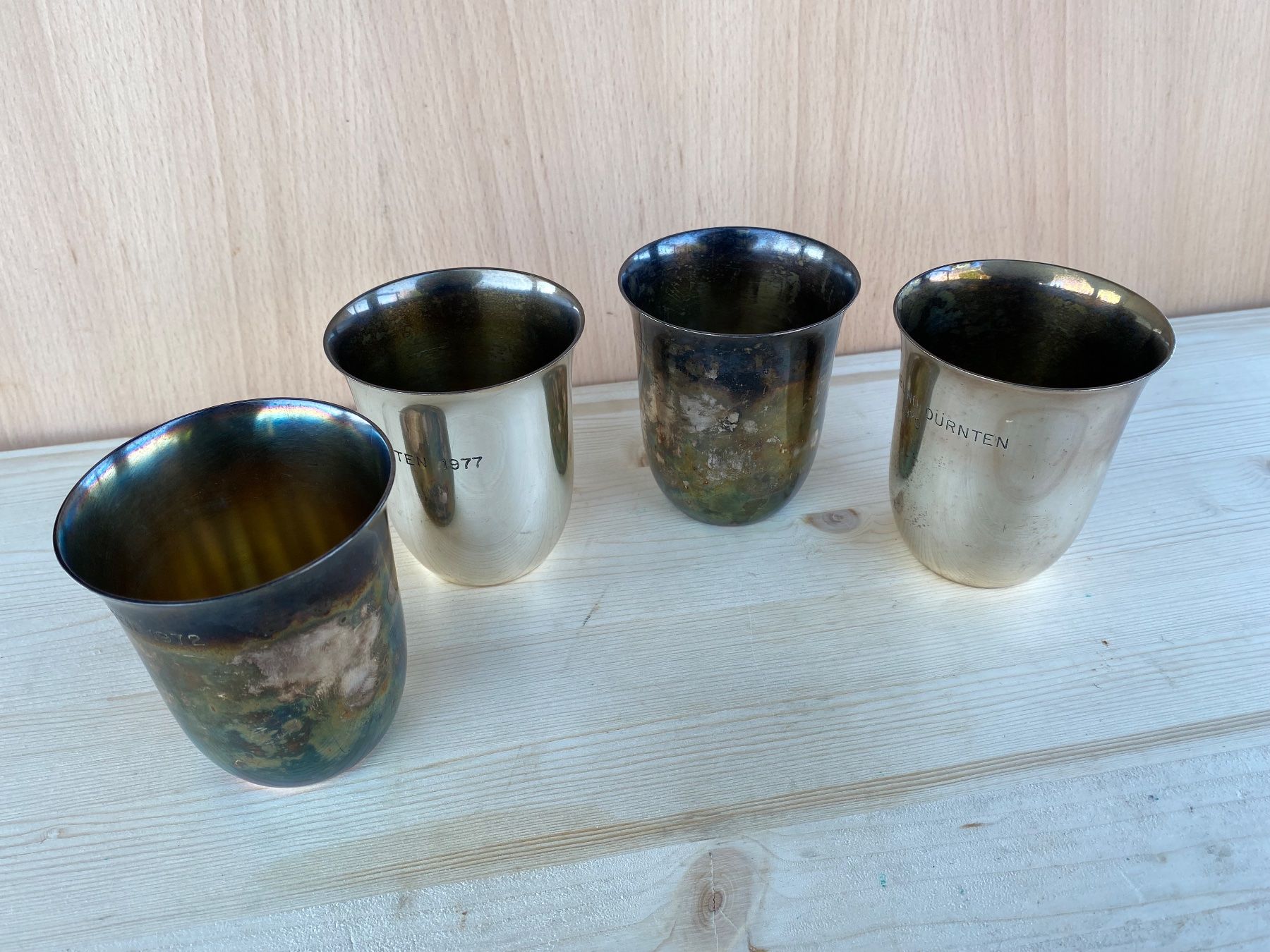 Altre raccolte & rarità: schöne alte versilberte Sternegg Becher – Usato da Feldbach venduto da Olive1 1