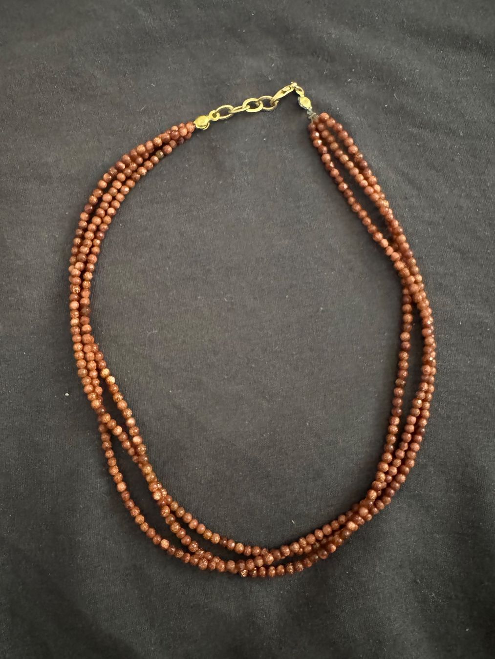 Catenine: Gorgeous shimmering sandstone multi strand necklace – Usato da Zürich venduto da kri_zhv2 1