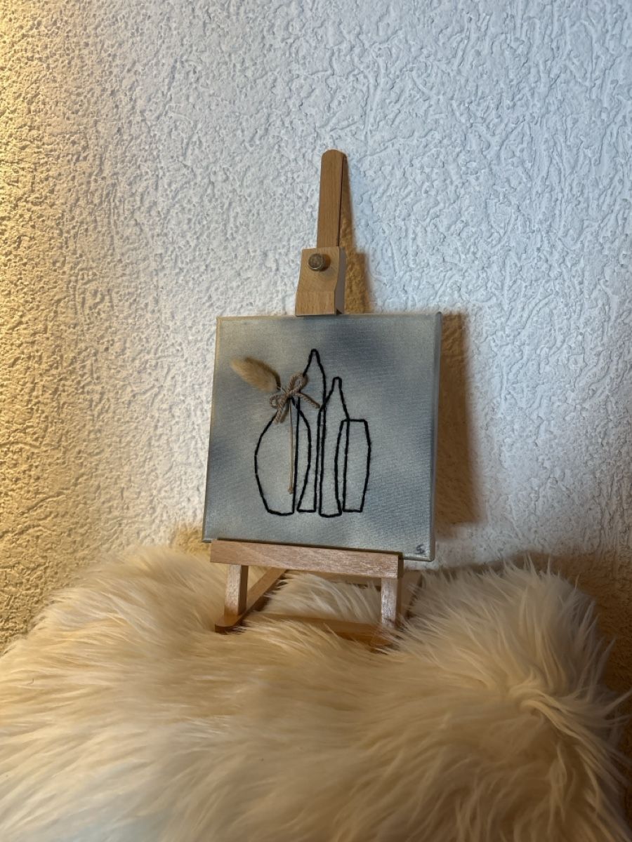 Tutte le decorazioni: Tableau brodé sur toile décor vase – Nuovo (secondo la descrizione) da Ste-Croix venduto da choupy60