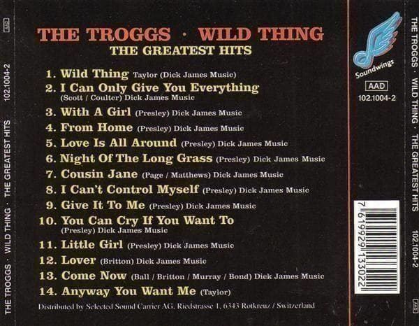 CDs: The Troggs - Wild Thing - Greatest Hits - CD – Gebraucht aus Greifensee von scharmant 1