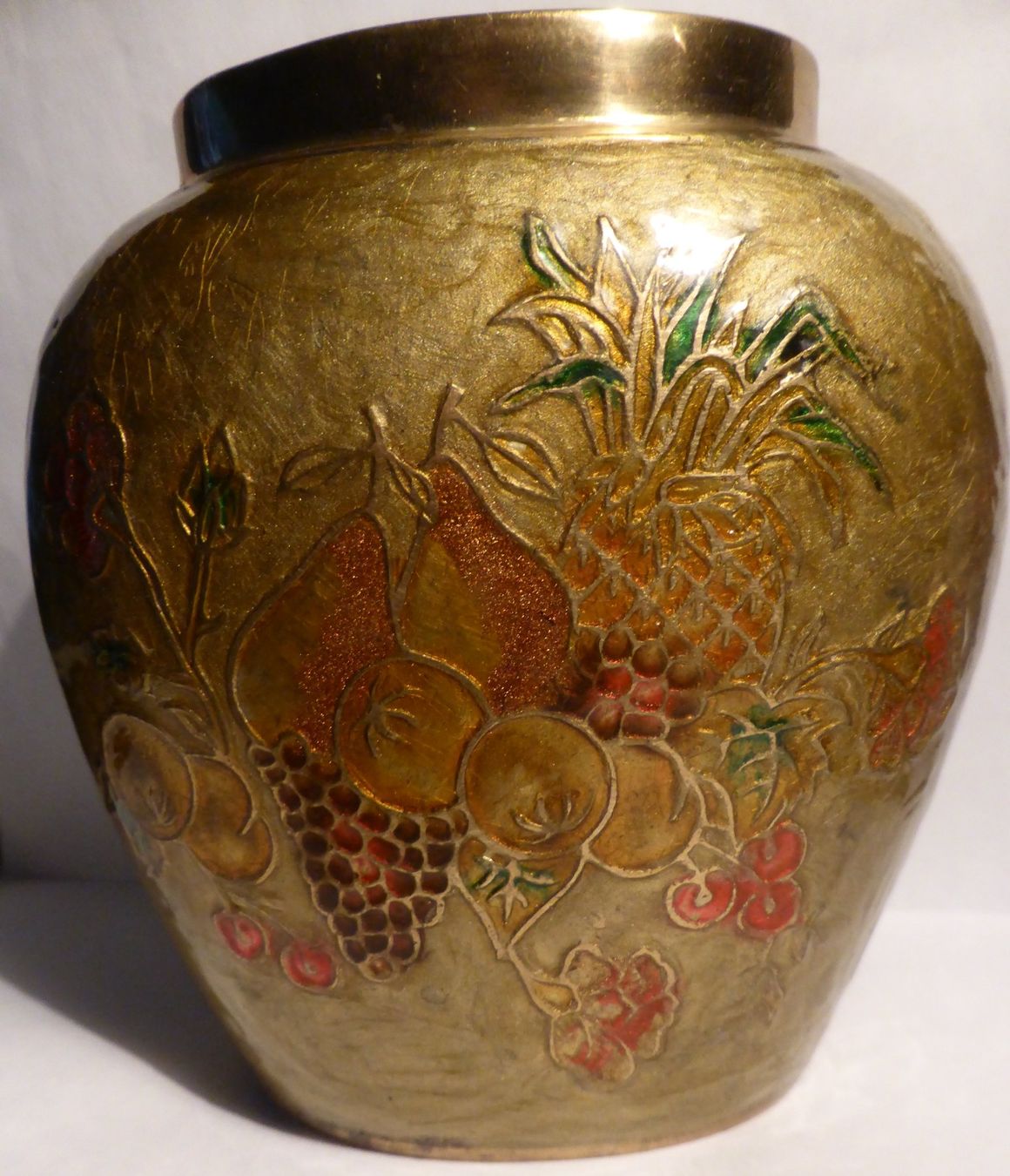 Vasen & Gefässe: ANTIKE -CLOISONNÉ  VASE,-12 x 11 CM, MESSING – Gebraucht aus Zürich von tritonis 1