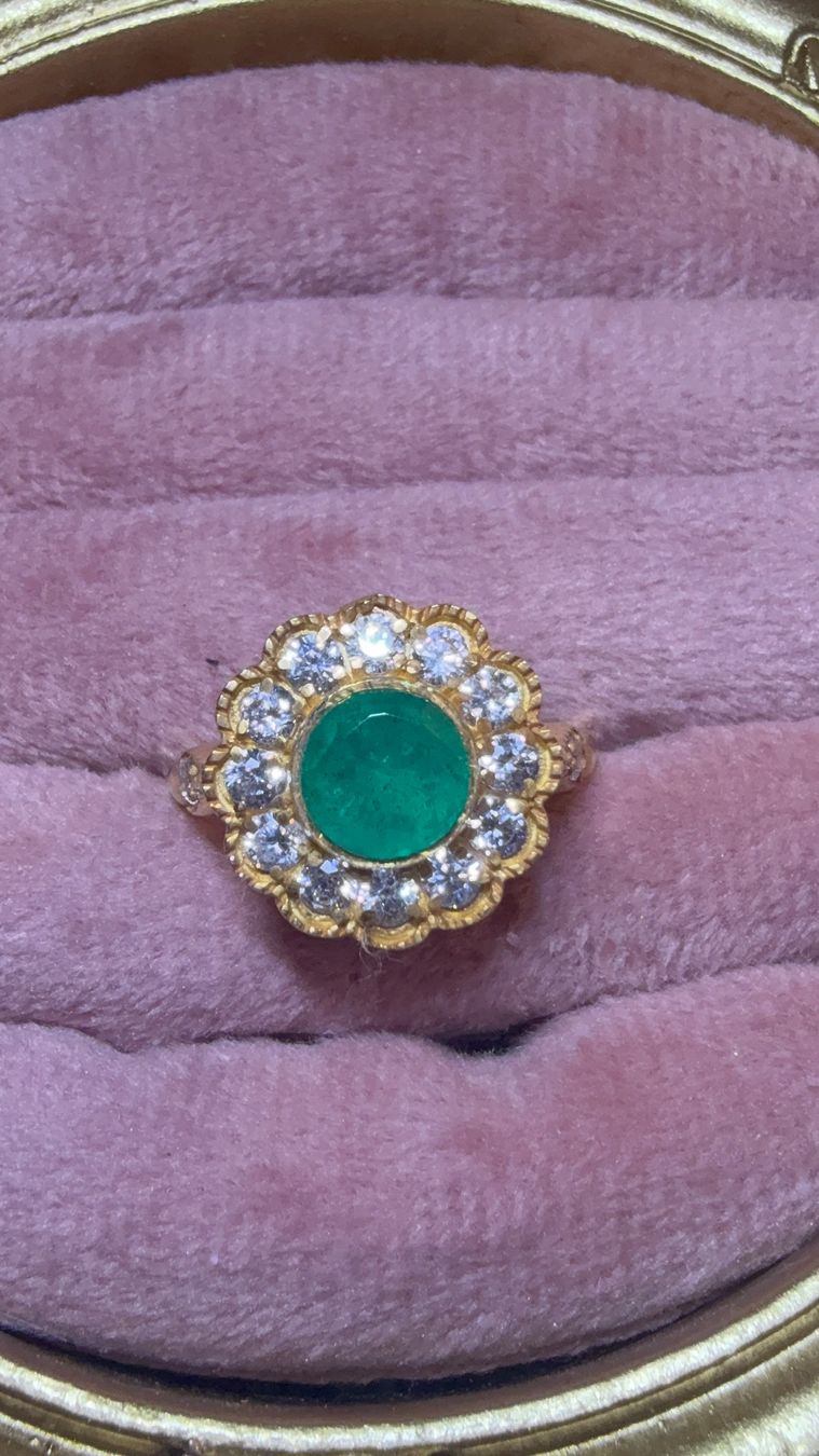 Anelli: Bague émeraude et moissanites – Nuovo e nell'imballaggio originale da St-Maurice venduto da Sandrinette123 6