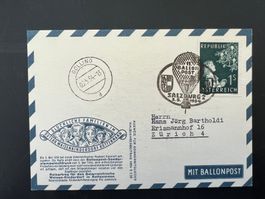 11. Ballonpostflug 1954  Golling Salzburg  (G566)