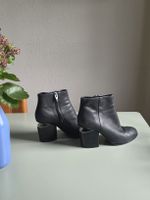 ALEXANDER WANG Schwarze Leder Stiefeletten GR. 37.5