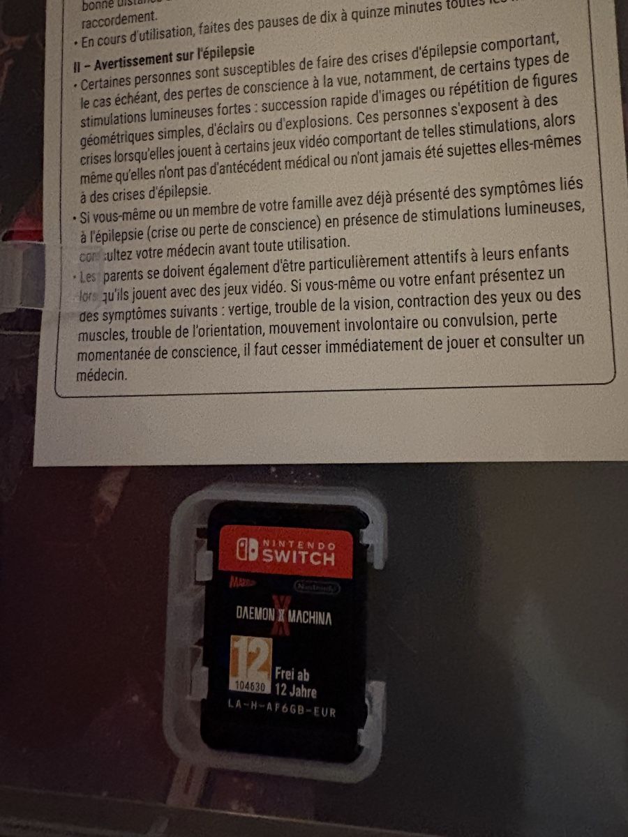 Nintendo Jeux: Jeu Nintendo Switch - Daemon X Machina - Comme Neuf! – D'occasion à Carouge GE par irma016 1