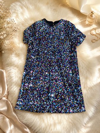 70/80er Partykleid Paillettenkleid Gr. M/L neuwertig