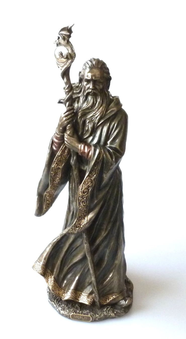 Figuren: Merlin - Kunstharz-Statue mit Kristallkugel – Neu und originalverpackt aus Mauren von Yeelen 9