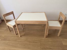 KINDERTISCH MIT 2 STÜHLEN IKEA LÄTT