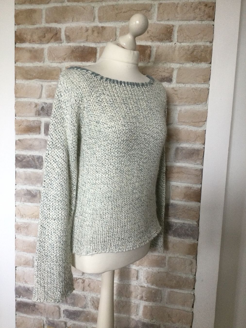 Maglioni & Felpe: Pull écru & bleu grosses mailles FRN, taille S – Usato da Agiez venduto da chouchanelle 6