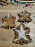 holzblätter geschnitzt(kann als schale bemutzt werden.neu