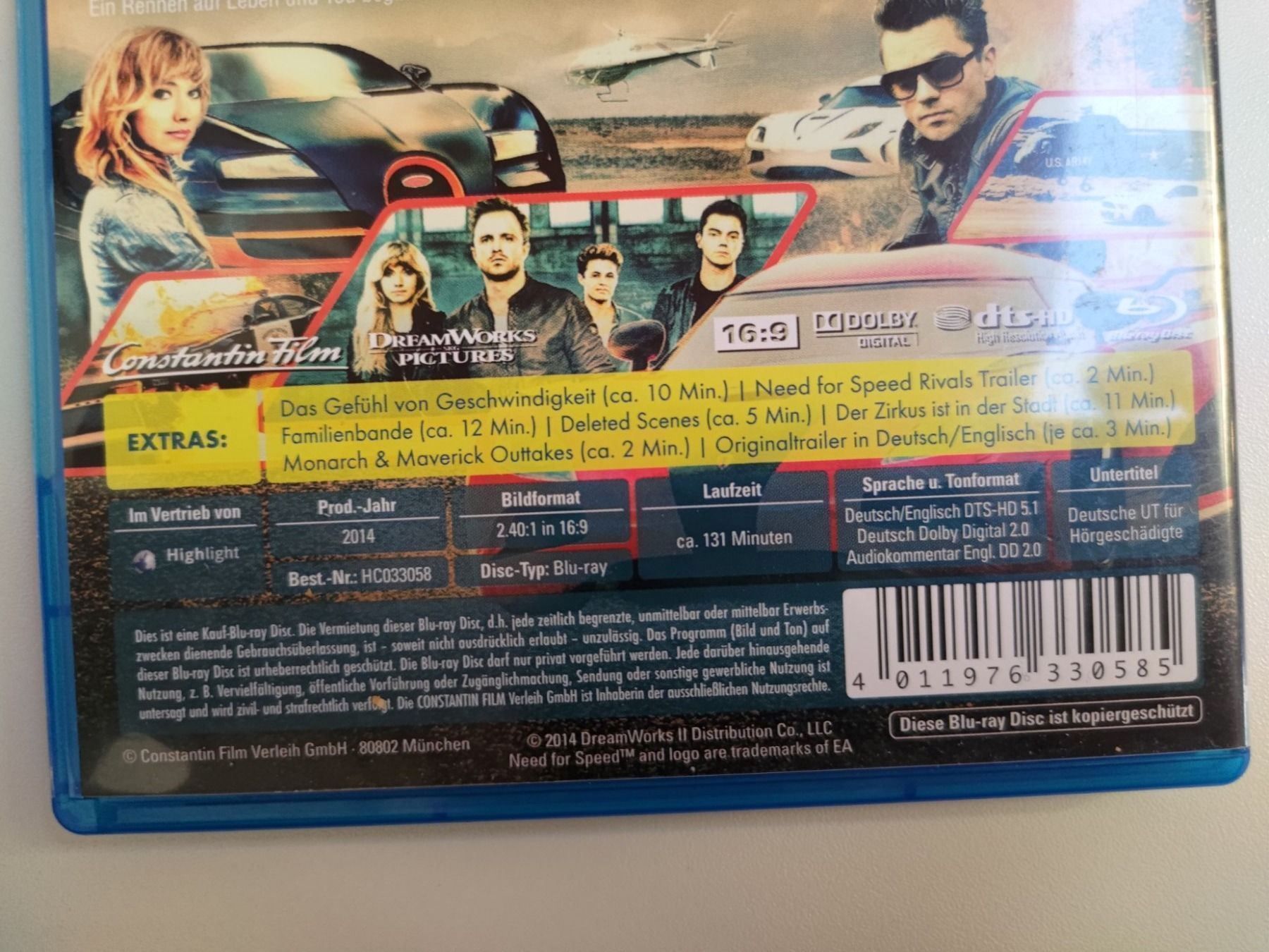 Tutti i DVDs: Need for Speed – Usato da Liestal venduto da Kratzilla 3