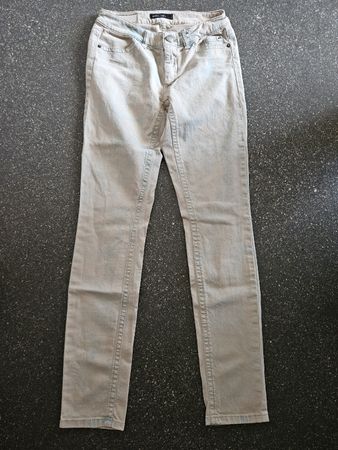 Marc Cain Jeans beige mit bl. Muster Grösse N1 Gr S