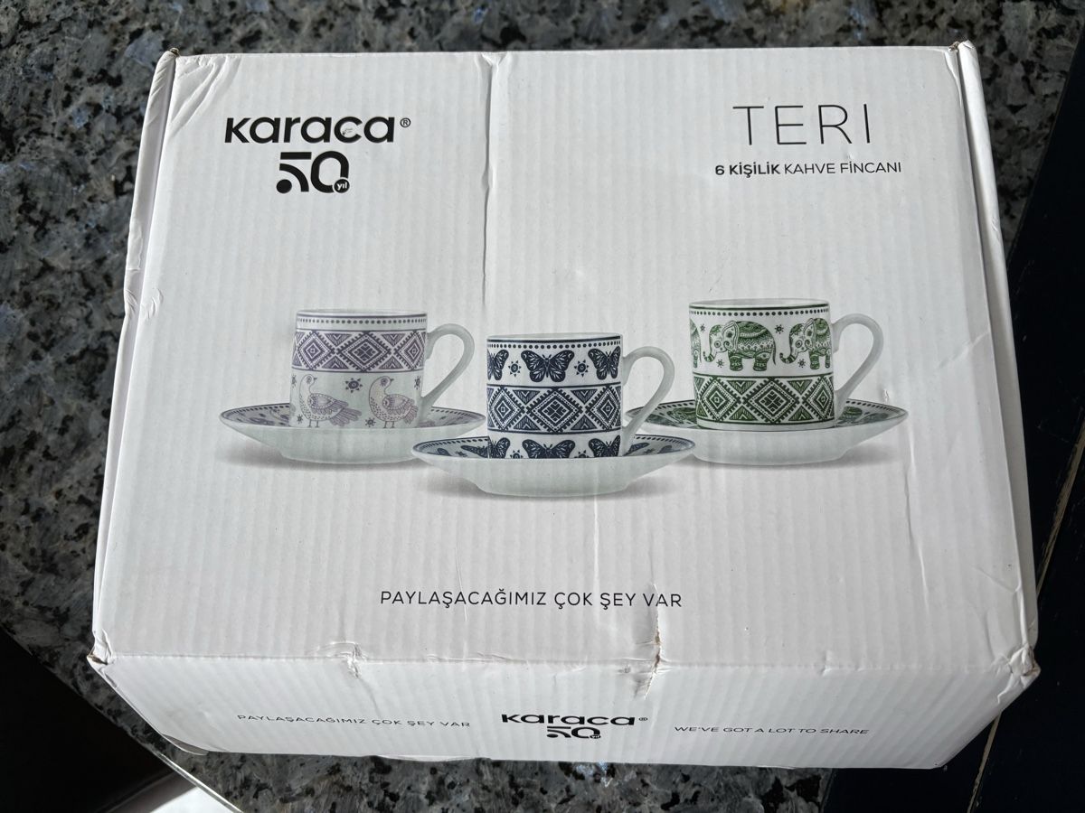 Set di piatti: 6 Karaca Espesso Kaffeetassen mit Unterteller, NEU – Nuovo e nell'imballaggio originale da Hendschiken venduto da Uraniali 3