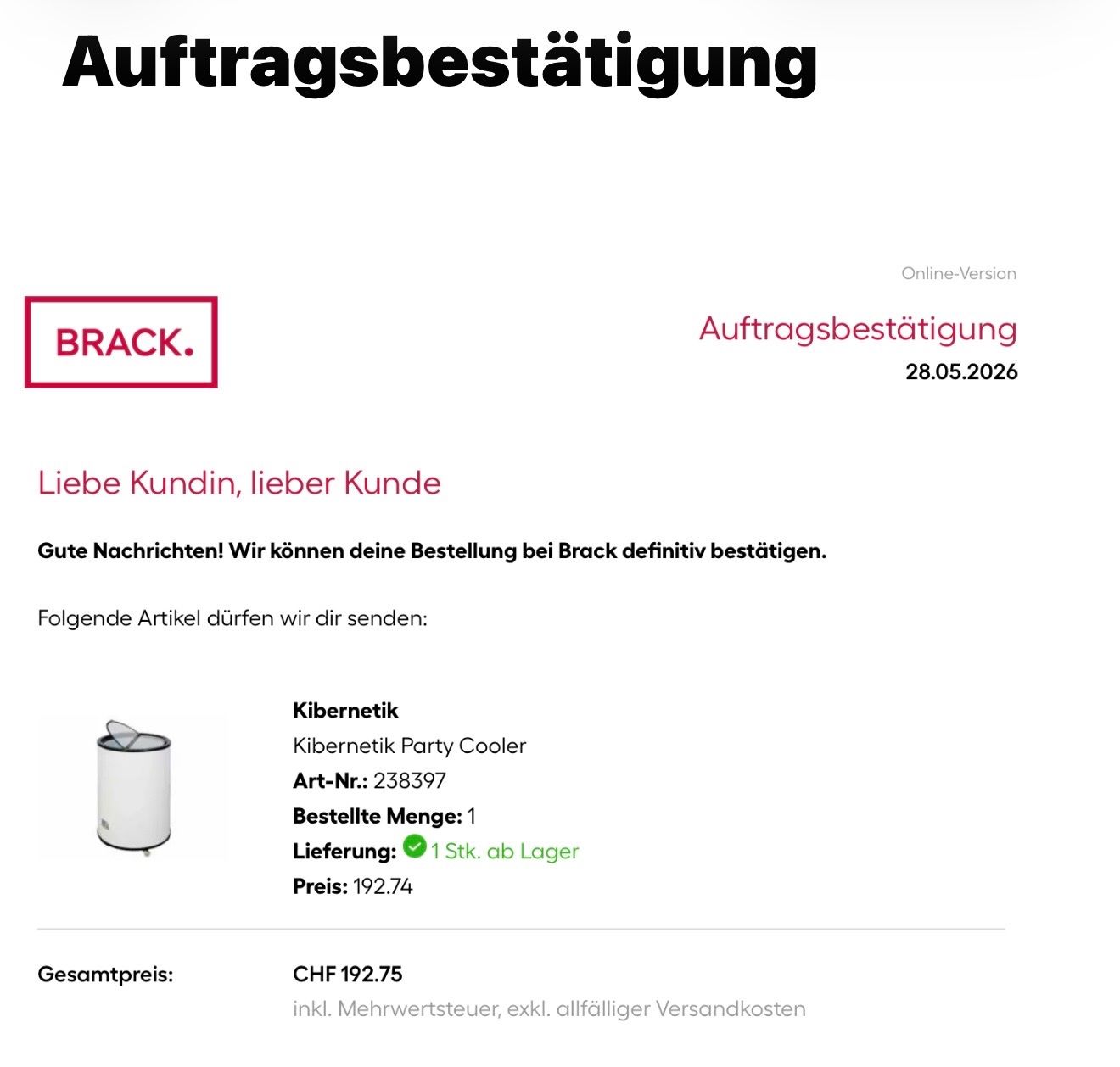 Kibernetik Réfrigérateurs: Kibernetik Party Cooler – D'occasion à Roggwil TG par est_r5x7 3
