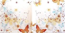 Serviette butterflys 25x25 (1115 or) 2Stk.