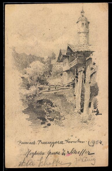 Cartes postales: Paul Hey: Hermagor, Kirche Passriach mit – D'occasion à Berlin par bartko-reher