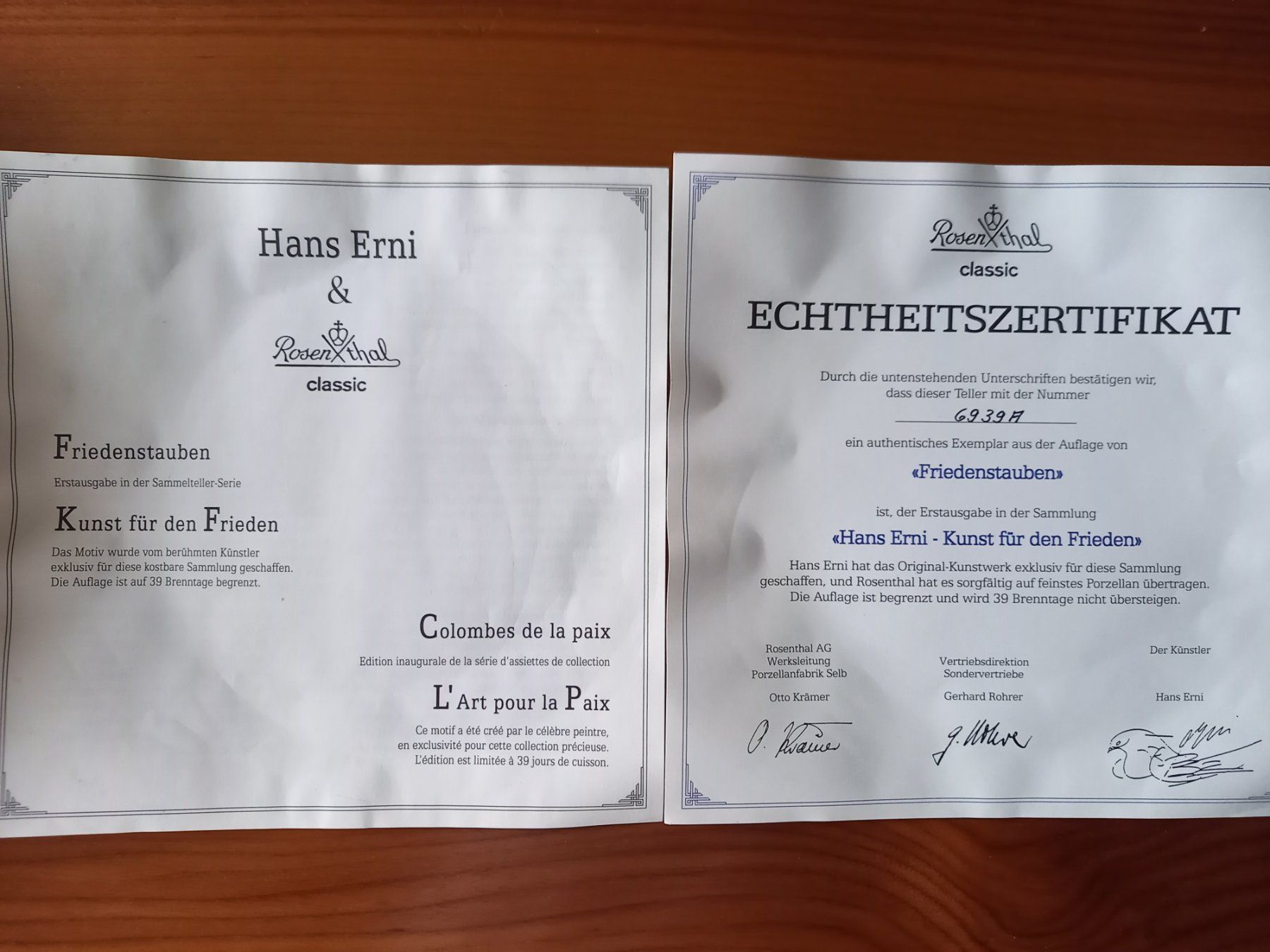 Rosenthal Piatti: Kunstteller Hans Erni – Nuovo (secondo la descrizione) da Bern venduto da Cauge 2