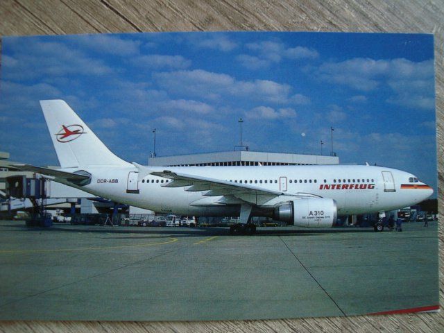 Ansichtskarten: Interflug Airbus A310-304 DDR-ABB – Neu und originalverpackt aus Thun von Abigboss