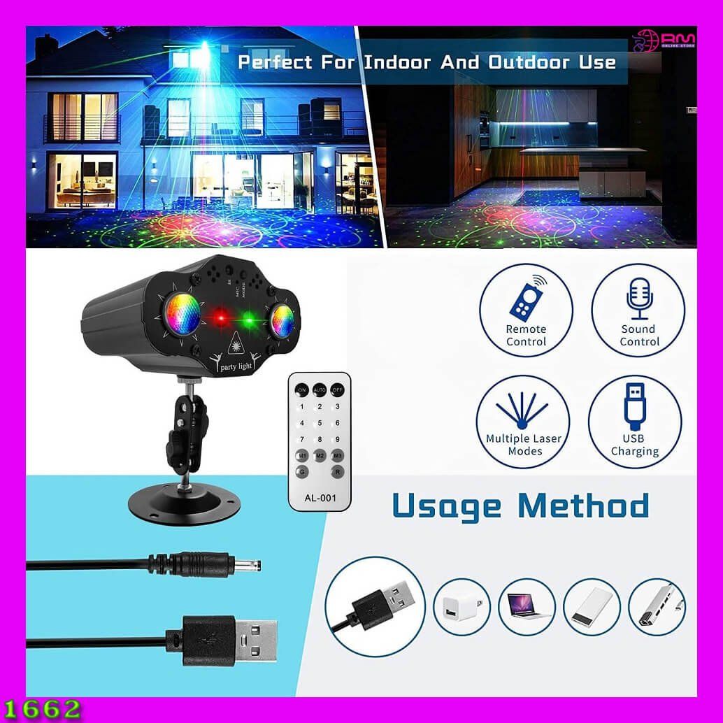 Ghirlande e barre luminose: DJ-Party-Laserprojektor-Disco-Lichter – Nuovo e nell'imballaggio originale da Unterägeri venduto da RmOnline