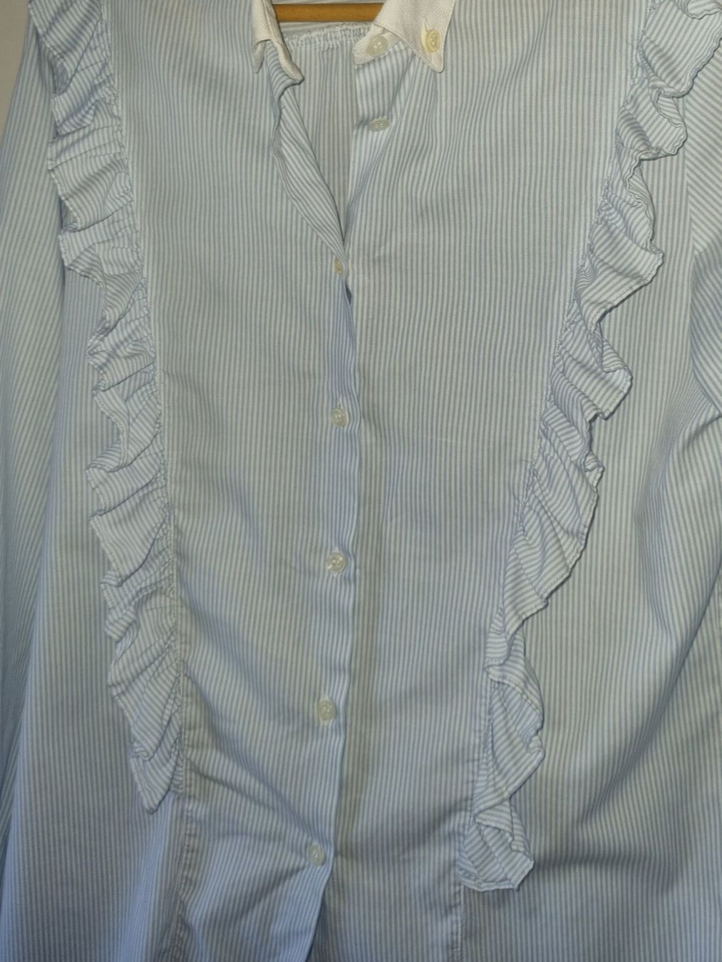 Camicette: Bluse hellblau mit Volants – Usato da geroldswil venduto da Gumball1 1