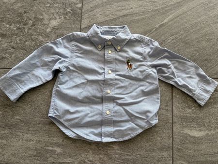 Hemd Ralph Lauren Grösse 12M blau mit Stickerei